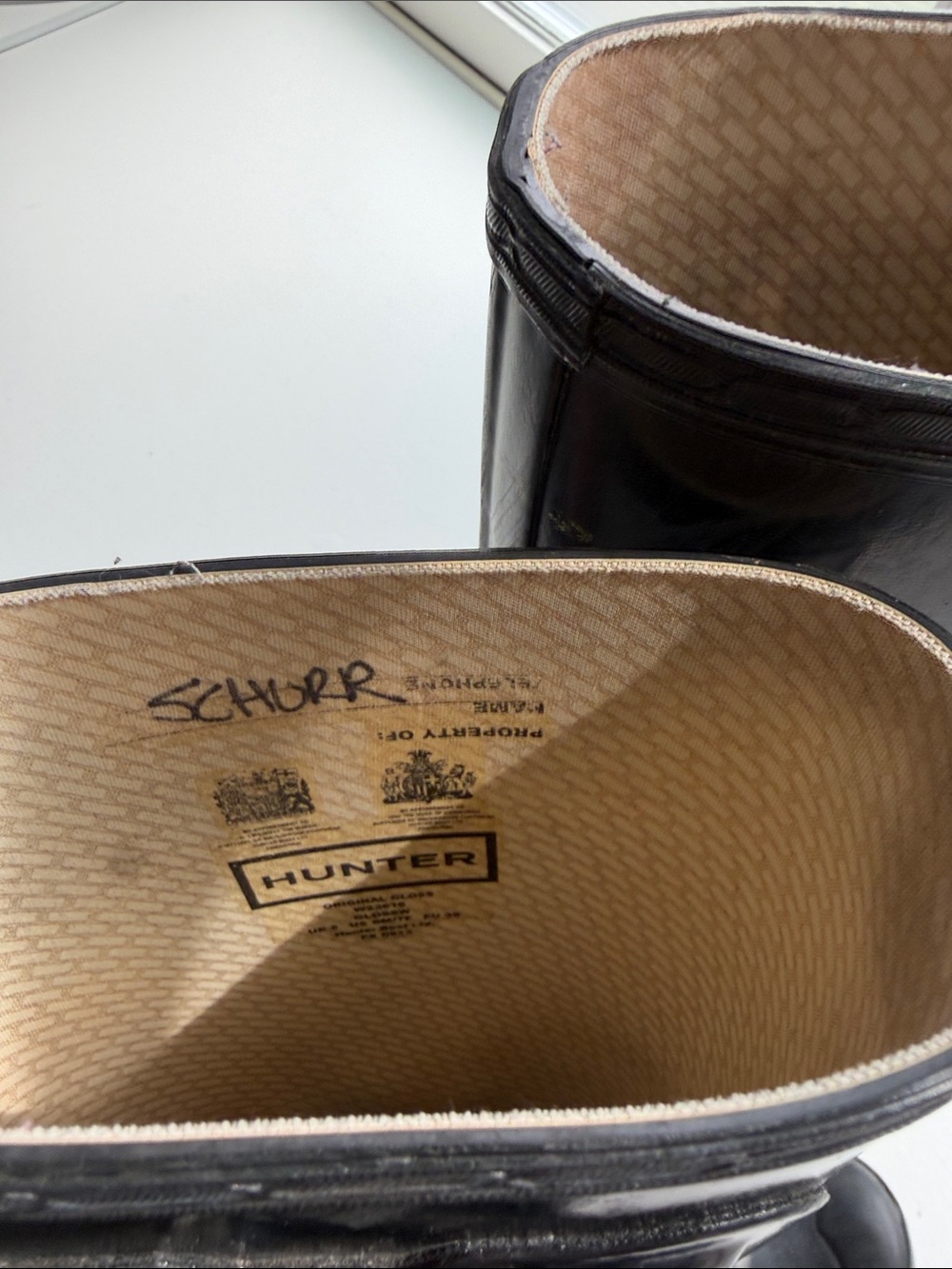 Hunter Tall Rubber Rain Boots in Black - Picture 7 of 8